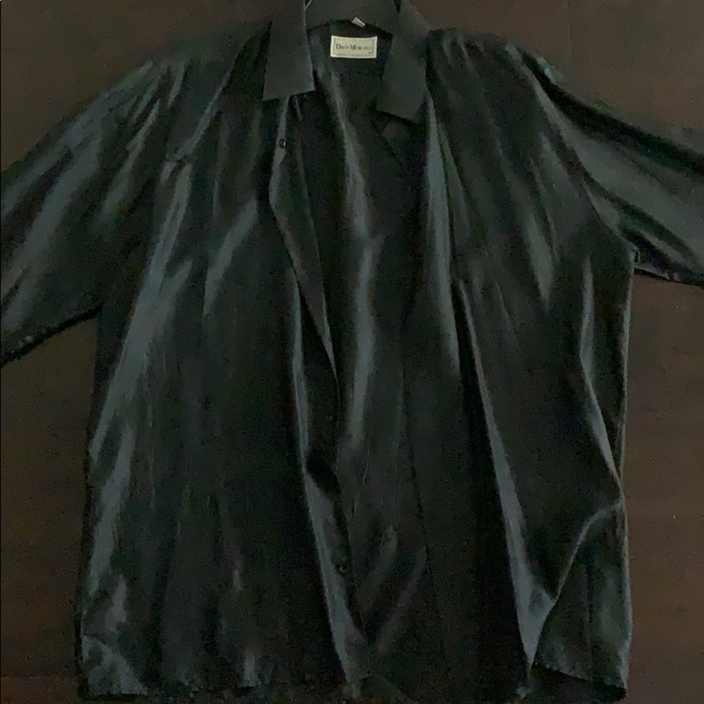 David Michaels Black Silk Shirt